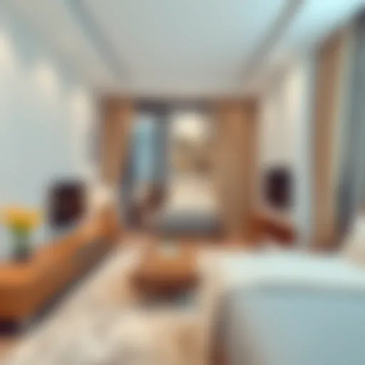 Charming studio apartment interior showcasing modern design