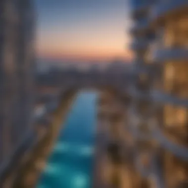 Breathtaking Balcony Views from Ajman One Tower Scenic view from a balcony in Ajman One Tower