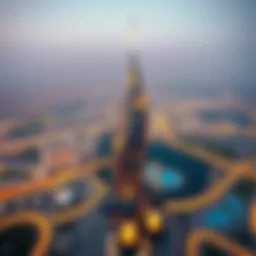 Aerial view showcasing the stunning architecture of Al Sondos Tower