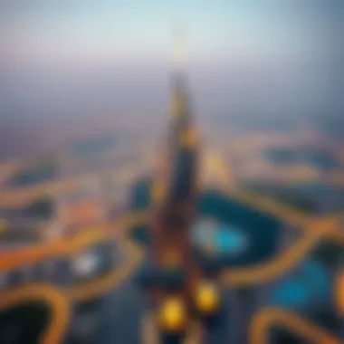 Aerial View of Al Sondos Tower Aerial view showcasing the stunning architecture of Al Sondos Tower
