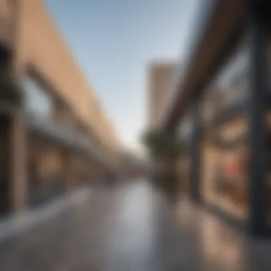 Modern Retail Area in Aljada Modern retail area within Aljada offering diverse shopping options