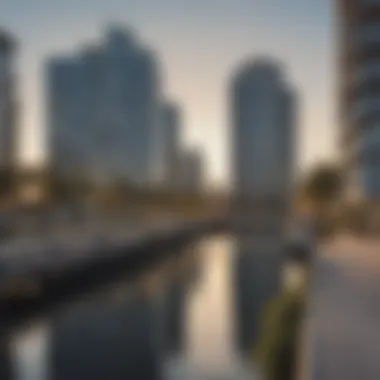 Urban Landscape of Bayshore Modern urban developments along Bayshore with waterfront views