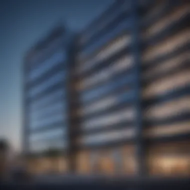 Distinctive Facade of Binghatti Business Bay Exterior facade highlighting the unique design features of Binghatti Business Bay