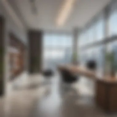 Contemporary Office Interior at Binghatti Business Bay Interior shot of a modern office space within Binghatti Business Bay