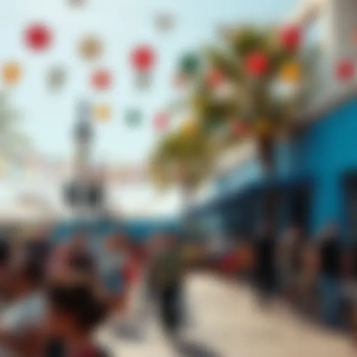 Vibrant community gathering at Blue Bay Walk