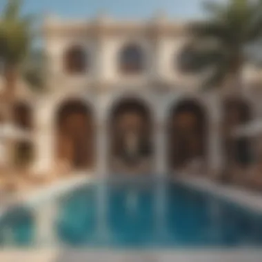 Pool Area at Caesars Palace Dubai The vibrant and lively atmosphere of the resort's pool area