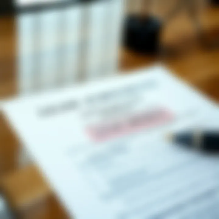 Detailed view of lease agreement with key terms highlighted