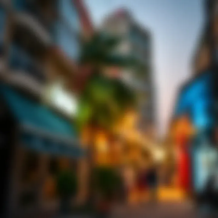 Vibrant neighborhood in Dubai highlighting local amenities and lifestyle
