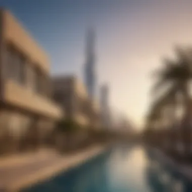 Modern Architectural Marvels in Almamsha Stunning view of Almamsha's skyline showcasing modern architecture