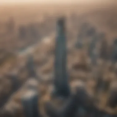 Vibrant Surroundings of Al Habtoor City Aerial view of Al Habtoor City illustrating its vibrant surroundings