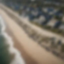 Aerial view of Creek Beach showcasing its sandy shores and crystal-clear waters