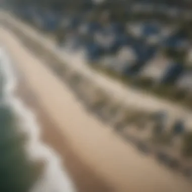 Aerial view of Creek Beach showcasing its sandy shores and crystal-clear waters