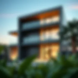 Exterior view of Crest Grande showcasing modern architectural design