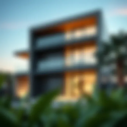 Exterior view of Crest Grande showcasing modern architectural design