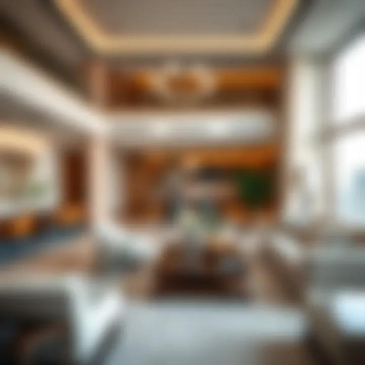 Luxurious interior features of Crest Grande's living space