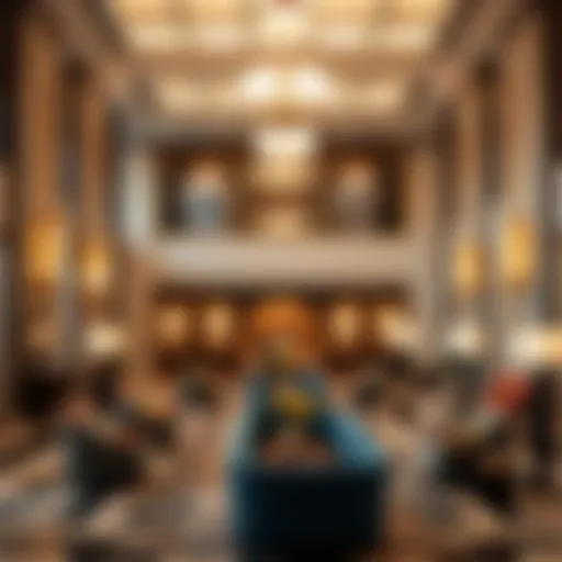 Luxurious lobby of the DoubleTree by Hilton Hotel & Residences