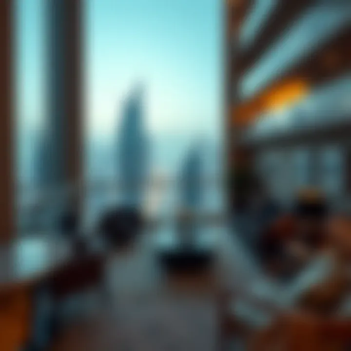 Luxurious apartment view in Dubai