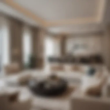 Chic Living Space in Dubai Modern living room in an affordable Dubai flat