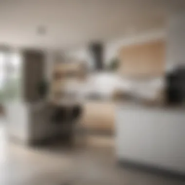 Interior of a stylish kitchen in a rented flat