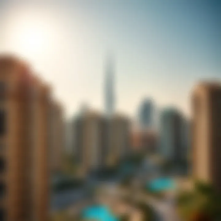 Vibrant Dubai skyline showcasing apartment buildings