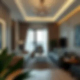 Stylish one-bedroom apartment interior design