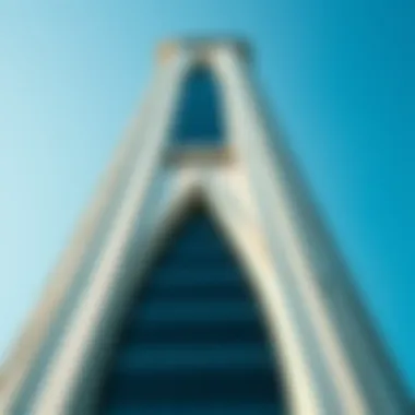 Close-up of Al Fahad Tower I Facade Architectural close-up of Al Fahad Tower I's facade