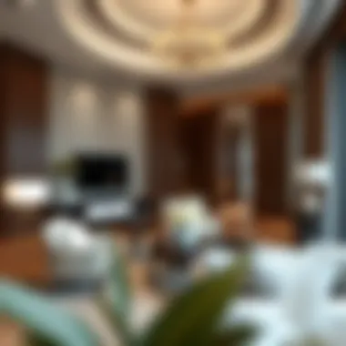 Elegant interior design elements found in Al Mansour Tower's residential spaces