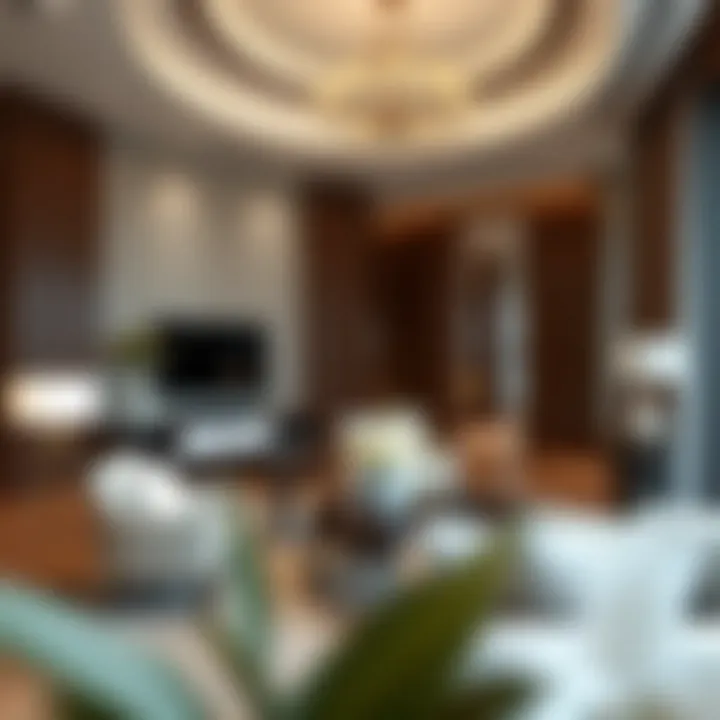 Elegant interior design elements found in Al Mansour Tower's residential spaces