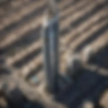 Aerial view of Al Mur Tower showcasing its unique architectural design