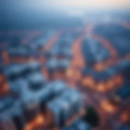 Aerial view of Amwaj showcasing its modern architecture