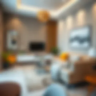 Modern apartment interiors in Al Warqa showcasing stylish design