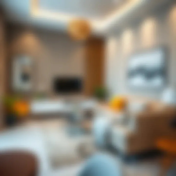 Modern apartment interiors in Al Warqa showcasing stylish design