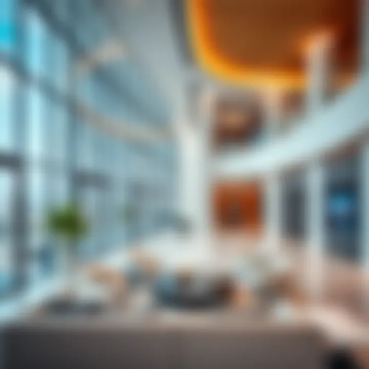 Modern architectural details of Azizi Riviera