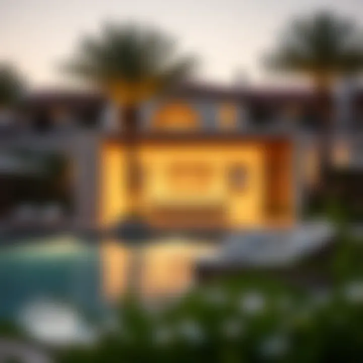 Luxurious pool area at Azizi Riviera