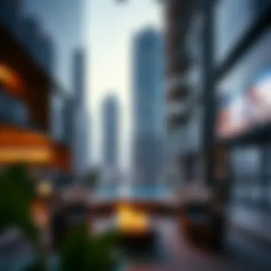 Architectural Marvel of Bloom Towers Stunning architectural view of Bloom Towers showcasing modern design