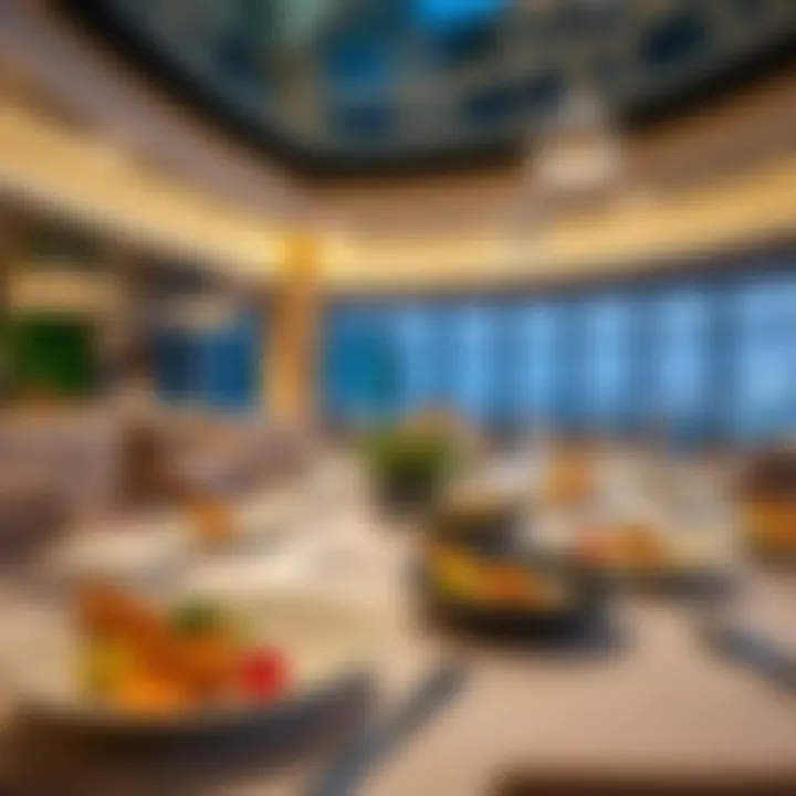 Fine dining experience set up with gourmet dishes