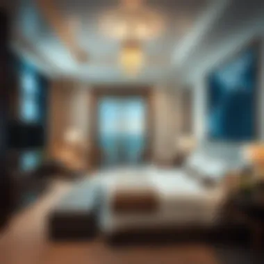 Luxurious guest room interior showcasing elegance and comfort