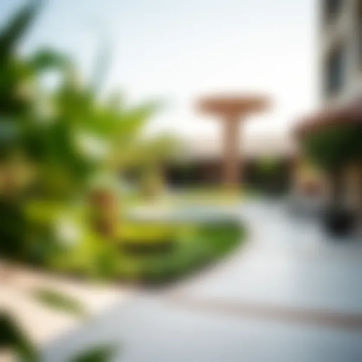 A beautifully landscaped outdoor area showcasing the serenity of Club Vista