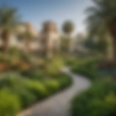 Vibrant Greenery and Unique Architecture of Discovery Gardens A picturesque view of Discovery Gardens showcasing its vibrant greenery and unique architecture