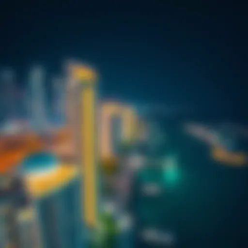 Aerial view of Executive Bay showcasing its modern architecture