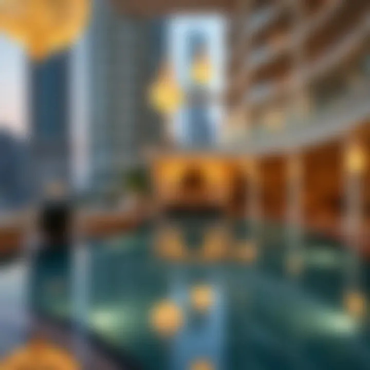 Opulent amenities in a Dubai luxury apartment complex