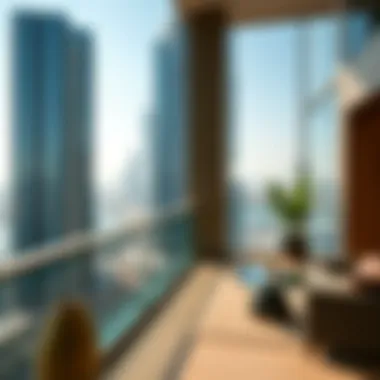 Stunning view from a penthouse balcony in Dubai