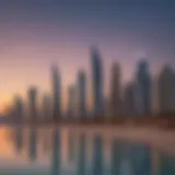 Stunning view of Jumeirah Beach Residence skyline