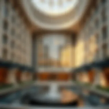 The stunning architecture of La Fontana showcasing modern design