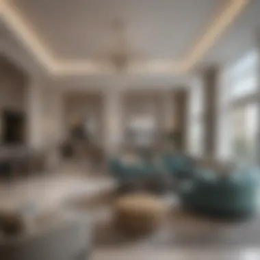 Elegant Living Spaces in Luna Residence Elegant living spaces within Luna Residence, representing upscale living