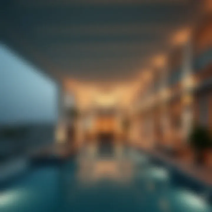 Spectacular amenities at JBR Shams, including pool and leisure areas