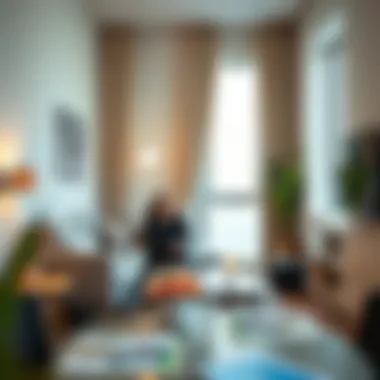 Joyful Living in a Deira Studio Happy tenant enjoying their new studio in Deira