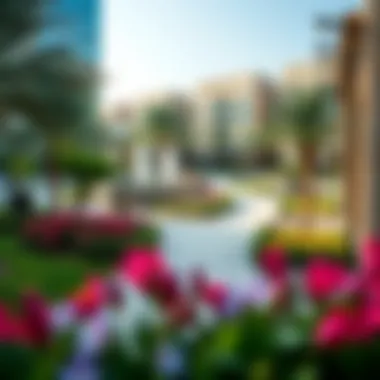 Scenic Landscapes and Amenities at Moza Plaza Landscaped outdoor areas and amenities available at Moza Plaza