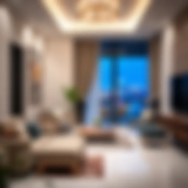 Luxurious interiors of a residential unit in Nest Aljada