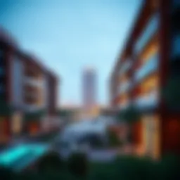 A stunning view of Nest Aljada showcasing modern architecture